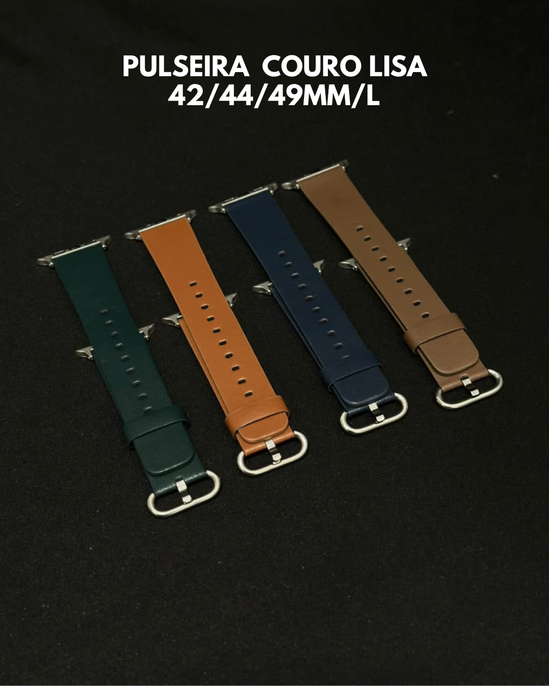 1 PULSEIRA COURO LISA 42/44/49MM/L - Imagem 1