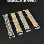 PULSEIRA COURO XADREZ BRILHOSA