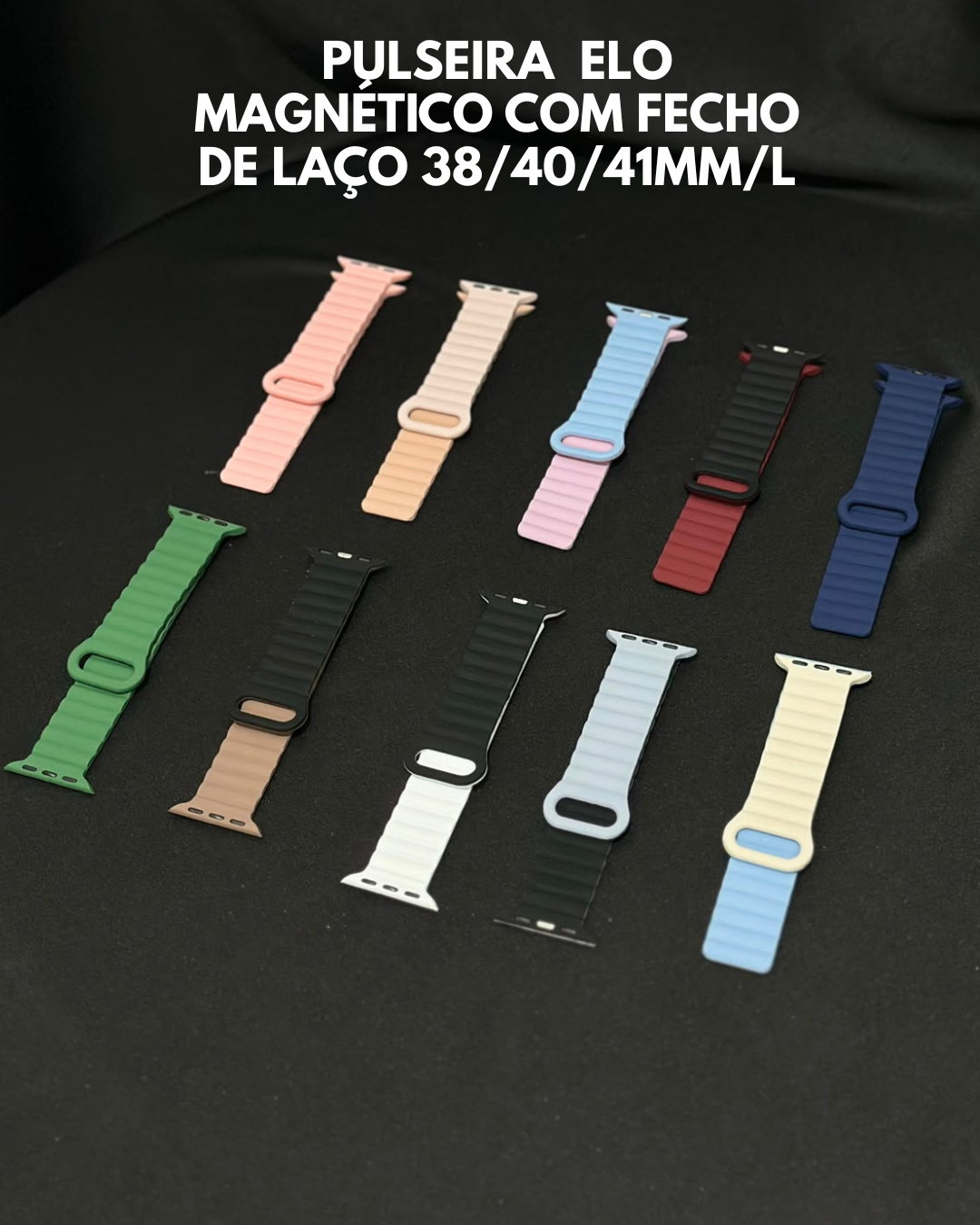 1 PULSEIRA ELO MAGNÉTICO COM FECHO DE LAÇO 38/40/41MM/L - Imagem 1