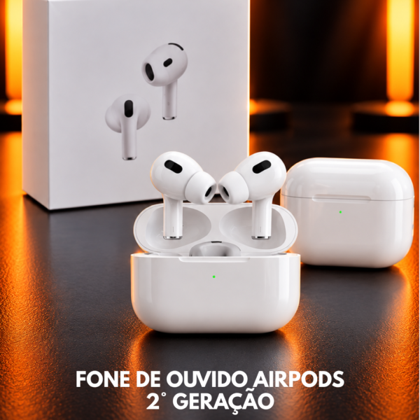 FONE DE OUVIDO AIRPODS 2° GERAÇÃO CARREGAMNETO CABO TIPO C